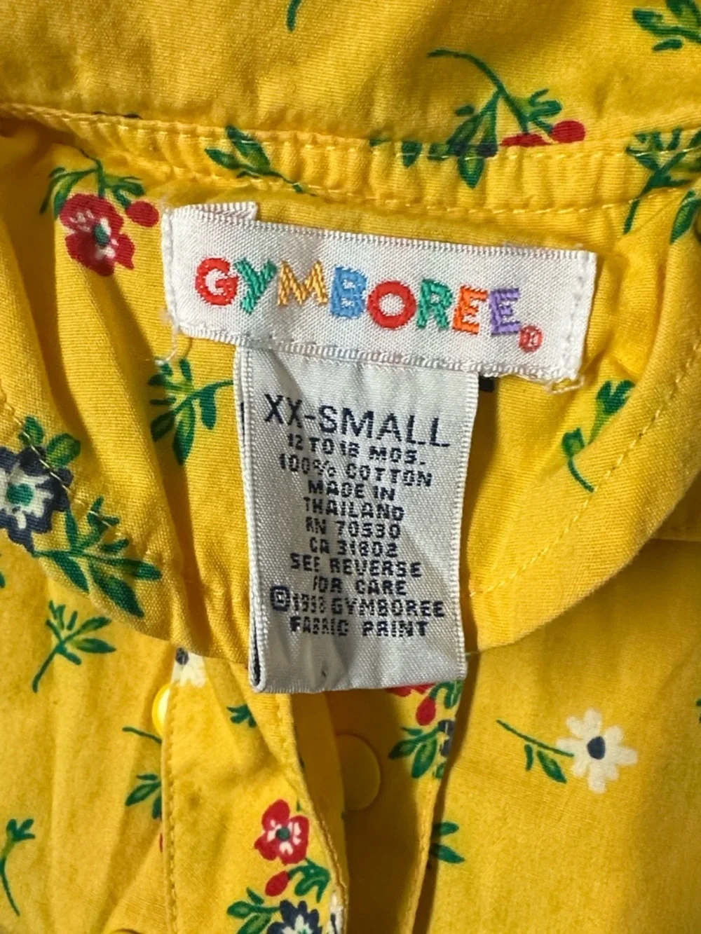 Vintage Gymboree Country Meadows Dress Rainbow Tag Cottagecore Floral Infant